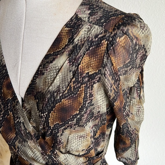 REVOLVE chocolate brown snakeskin mini dress - Picture 5 of 15